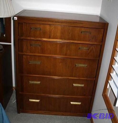 lot 36 image: High 5 Drawer Dresser by Thomasville matches ...