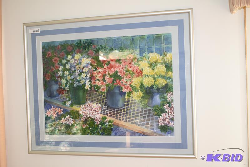 lot 60 image: Watercolor by D. Paul, signed and framed 29x3...