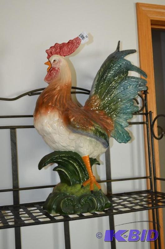 lot 70 image: Porcelain Rooster, gorgeous from all sides 18...
