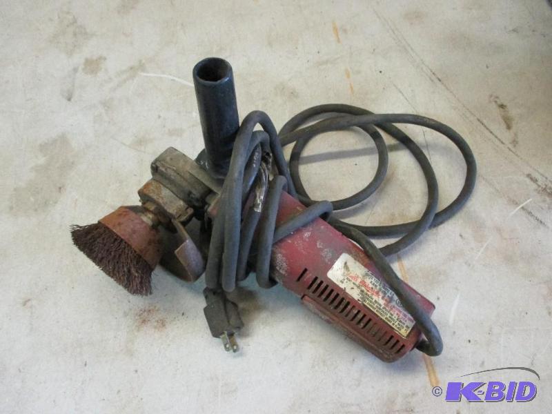 lot 124 image: milwaukee grinder with wire wheel...