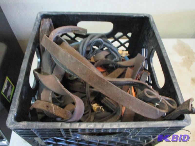lot 138 image: Leather leads...