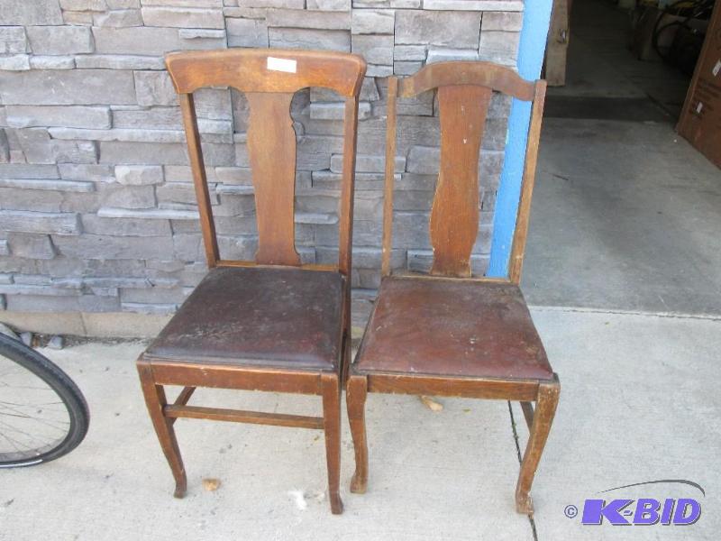 lot 164 image: 2 antique chairs...