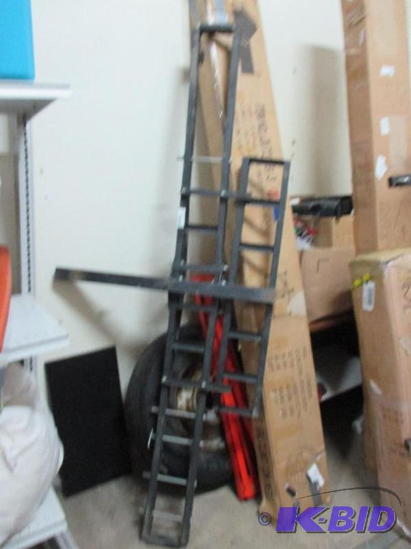 lot 17 image: reciever hitch motorcycle carrier with ramp...