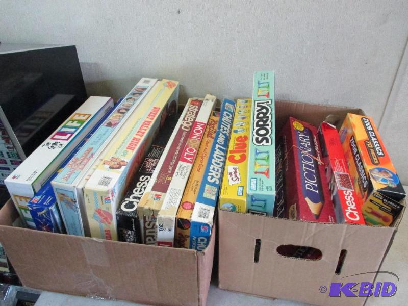 lot 67 image: 2 boxes of vintage games...
