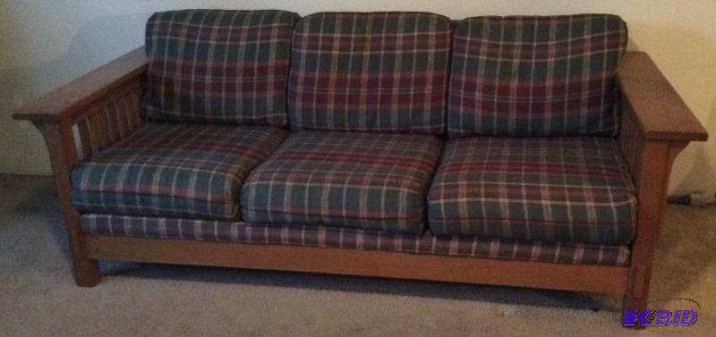 Couch Red Plaid