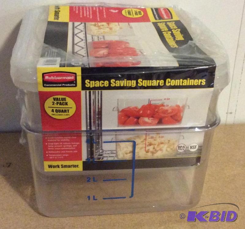 Container Clear wRubber Lid Rubbermaid