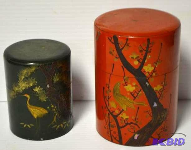 2 tea tins 6&quot &amp 5&quot tall...