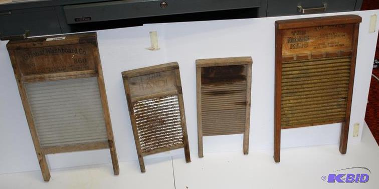 4 antique wash boards 24x12&quot 18x9&quot ...