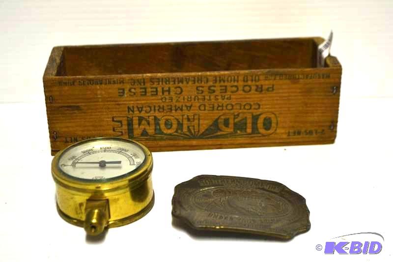 vintage US Gauge Company Old Home Cheese box ...