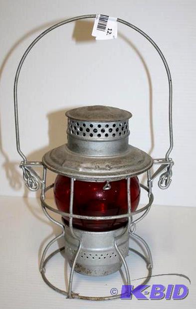 Antique Sooline Railroad kerosene lantern red...