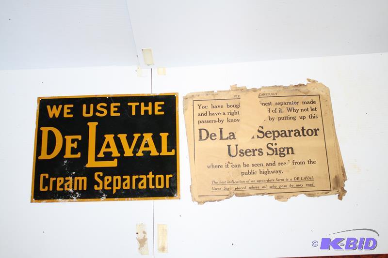 Delaval metal sign in original paper envelope...
