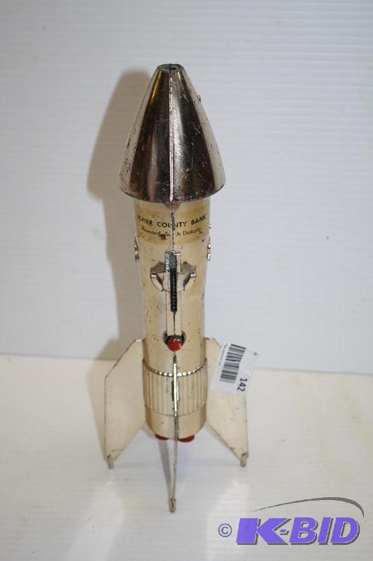 Astro Metal rocket bank &quotMiner County Ba...