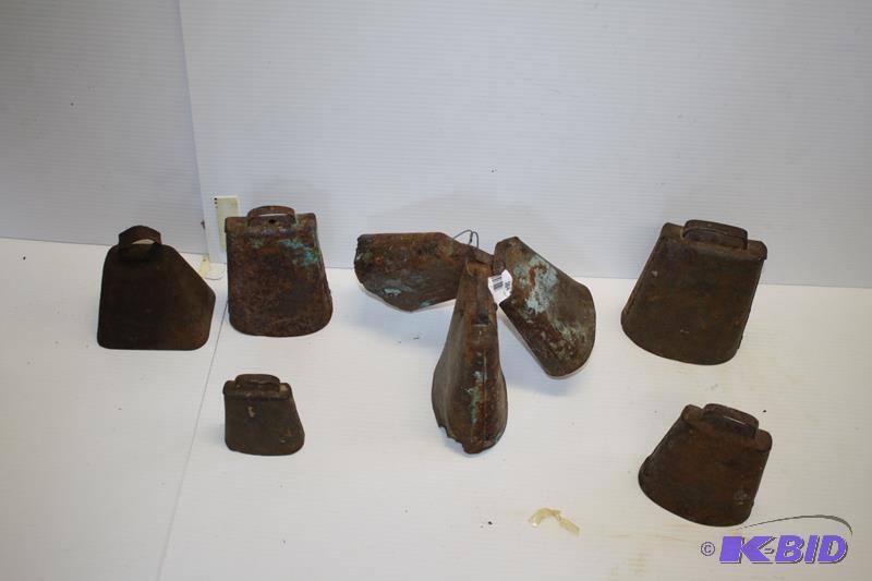 Vintage Cow bell collection 8&quot tall...