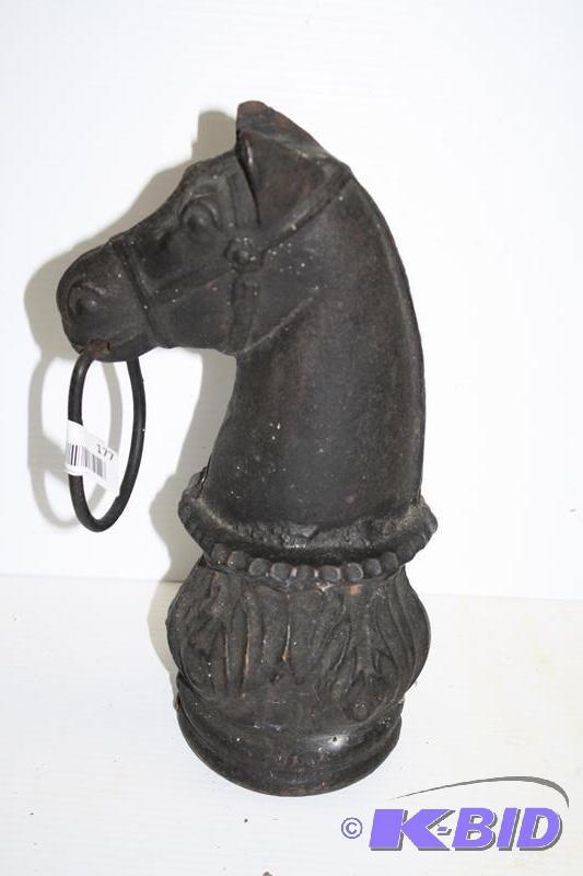 Vintage cast iron horse 14&quot tall...
