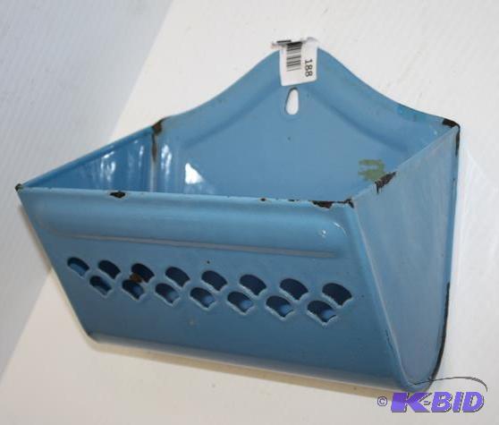 Vintage metal wall basket 12&quot long...