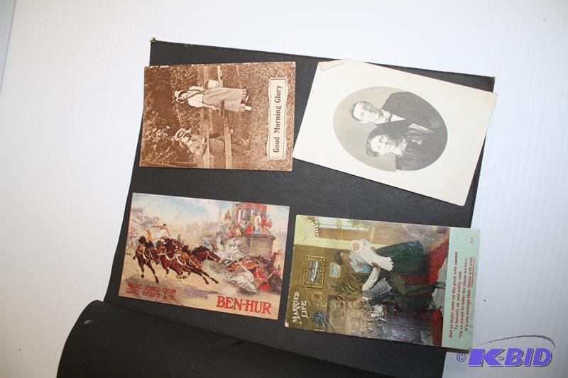 Large book full of antique postcards 1908-191...