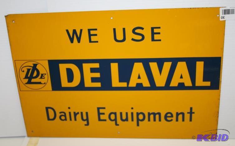 DeLaval metal sign 18x12&quot...