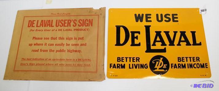 DeLaval metal sign 16x12&quot with original ...