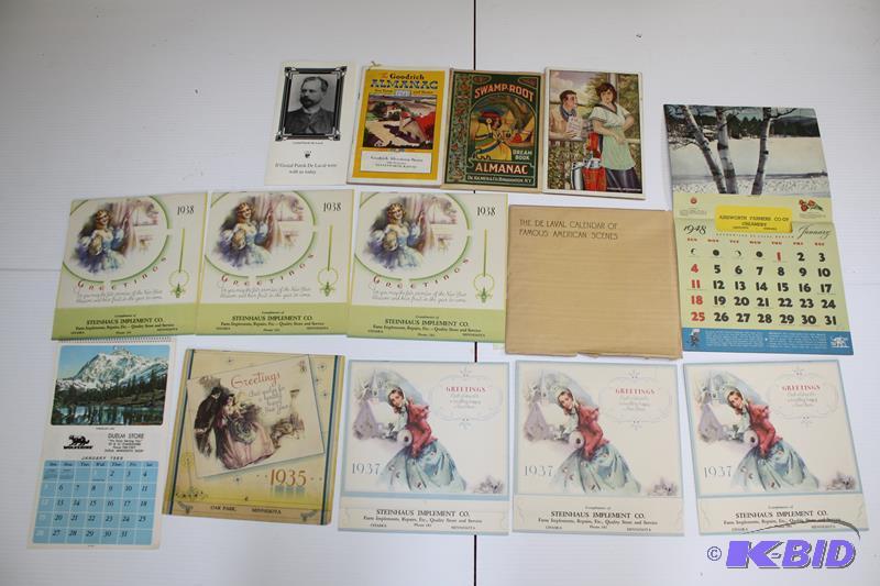 Ten DeLaval Calendars 1930s, 1940s, Goodric...