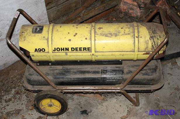 A90 John Deere Torpedo Heater. Owner sa... | Farm Antiques, DeLaval,  Furniture, Moonshine Still, Lanterns | K-BID