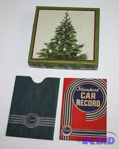Vintage Standard Oil Company car record book...