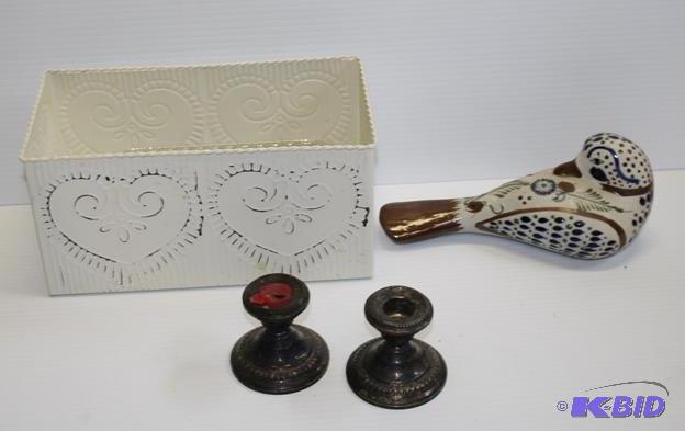 Sterling silver candle holders &amp ceramic ...