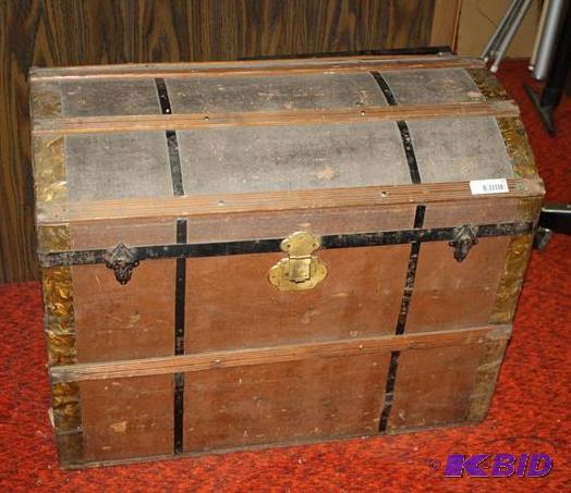 Antique trunk 22x27x34&quot with original sh...