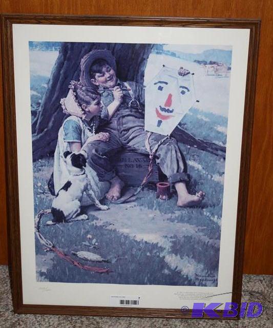 Framed Rare&nbspNorman Rockwell one time onl...