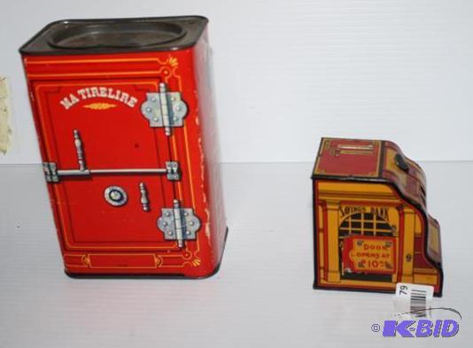 Two antique banks - Ma Tirelire 7&quot tall ...