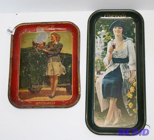 Antique Coke Coca Cola trays- aprox size is 1...