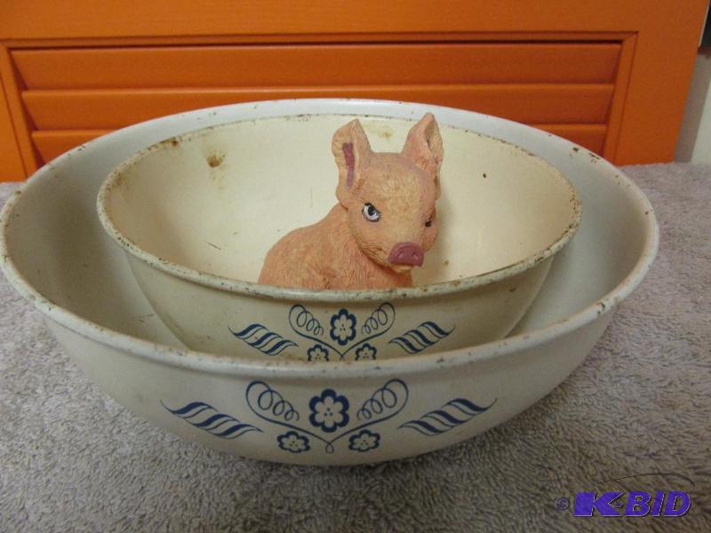 Vintage Tin Painted Bowls