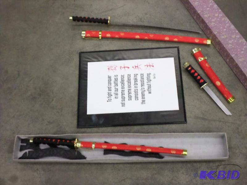 lot 100 image: Decorative Swords & Picture...