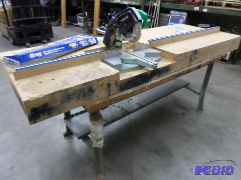 lot 15 image: Hitachi 8.5" Sliding Compound Miter Saw ...