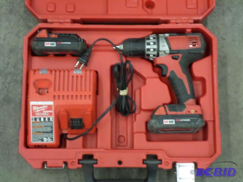 lot 21 image: Milwaukee M18 12" Driver Drill Set...
