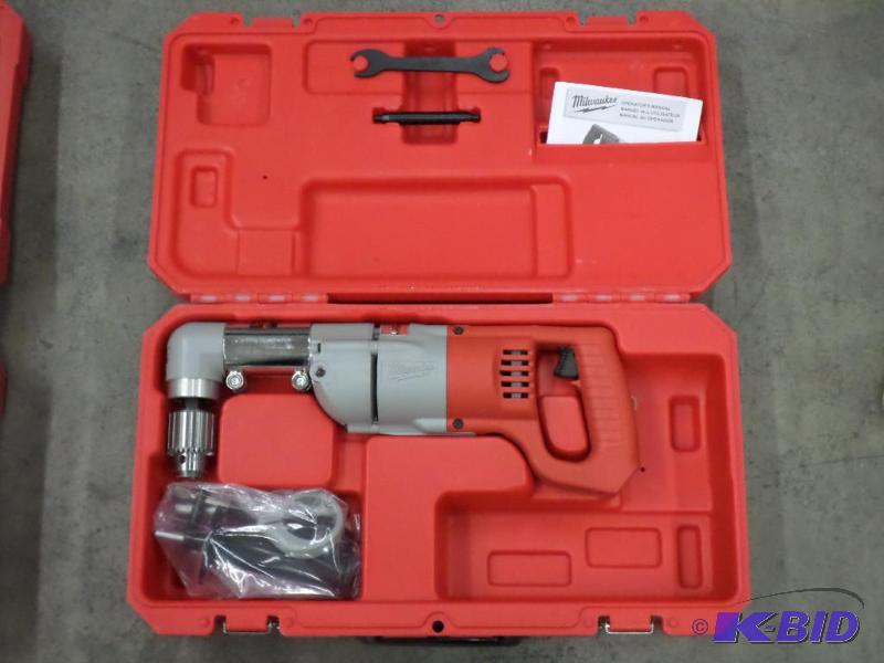 lot 22 image: Like New Milwaukee 12" Angle-Head Drill...