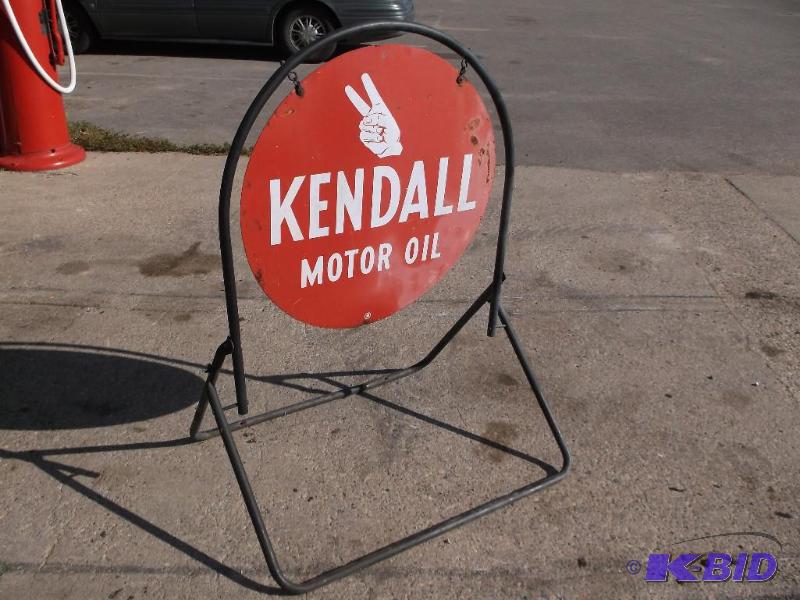 Vintage 3 foot round Kendall sign