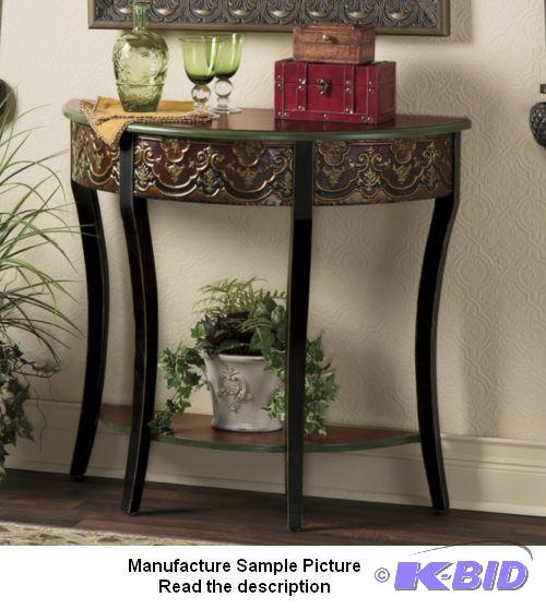 Embossed Demilune Table - A touch of welcome ...