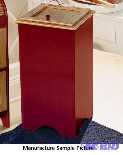 Red and Natural Trash Bin -&nbspAn essential...