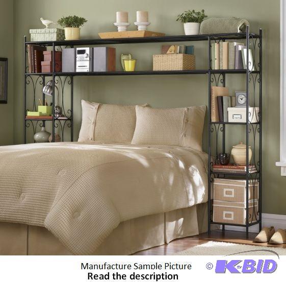 Black Metal Scroll Organizer Bed -&nbspScrol...