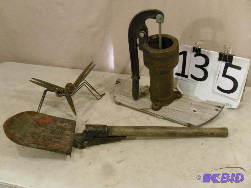 lot 135 image: Lot of Assorted Yard Art. Small 14" Well...