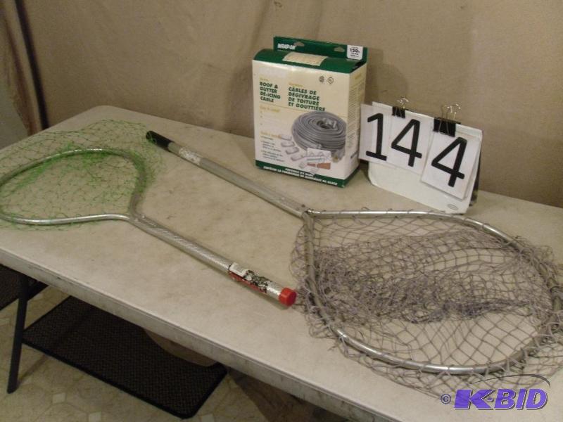 lot 144 image: 2 Fishing Nets and &nbspNew 120 ft Electric ...