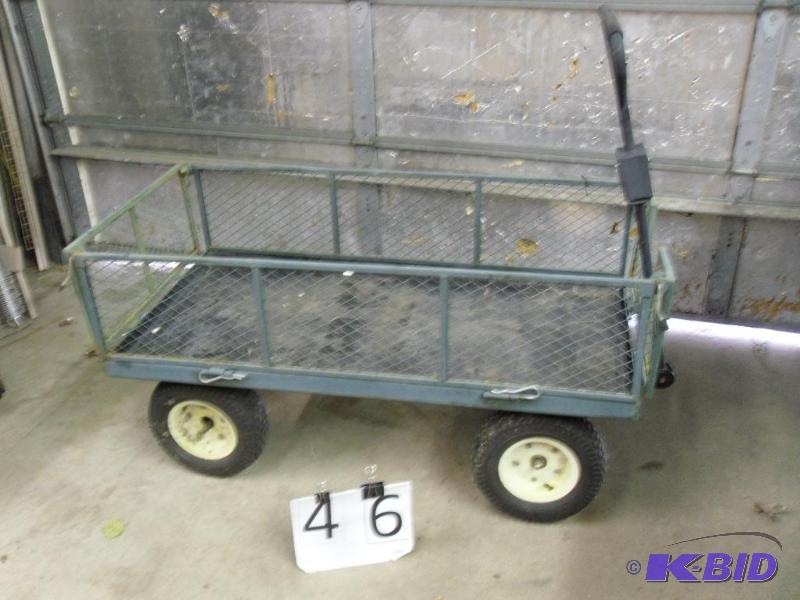 lot 46 image: Lawn and Garden Cart with Pneumatic&nbspWhee...