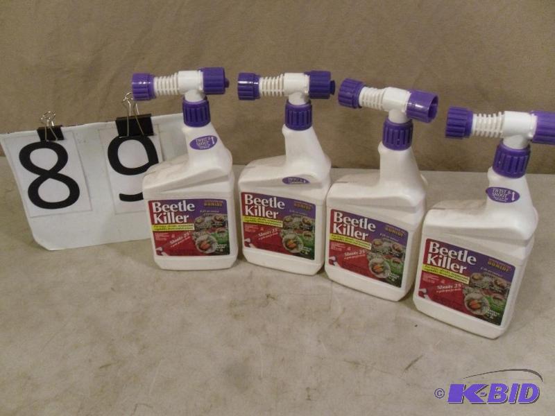 lot 93 image: 4 New Bottles of Bonide Beetle Killer. 32 fl ...