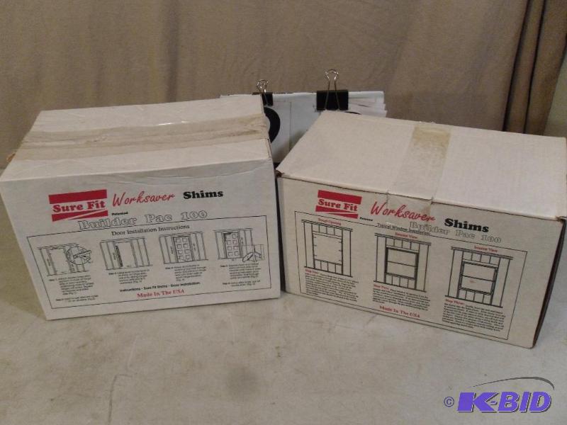 lot 96 image: 2 new boxes of Sure Fit Worksaver Shims. 100 ...