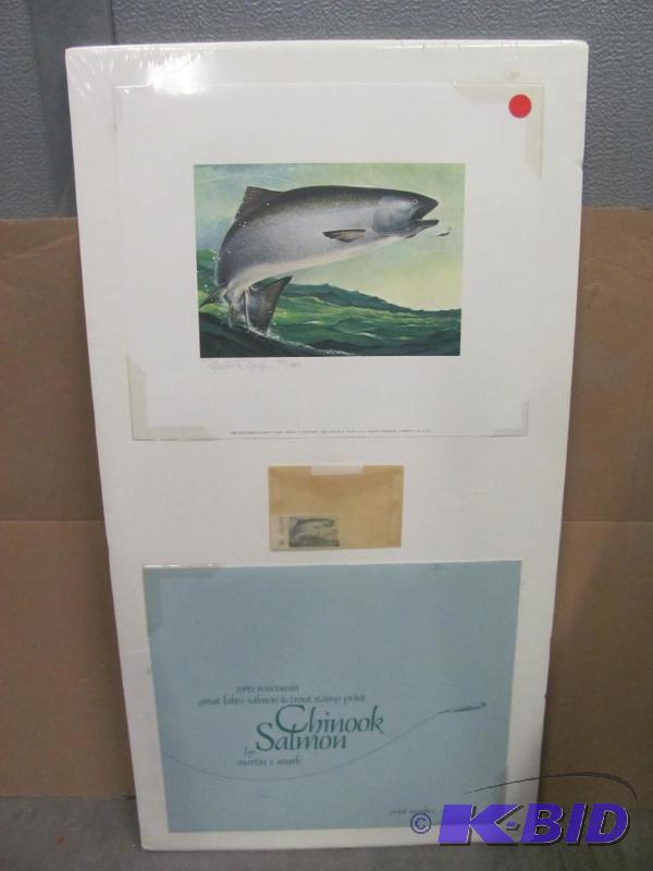 lot 88 image: Signed and Numbered &quotChinook Salmon"...