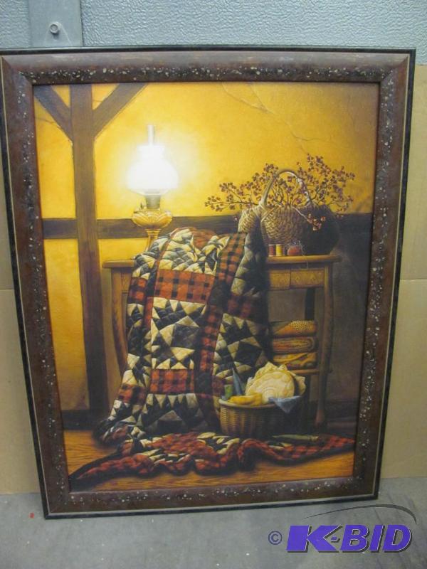 lot 91 image: Framed Piece of Art by Unknown Artist. Approx...