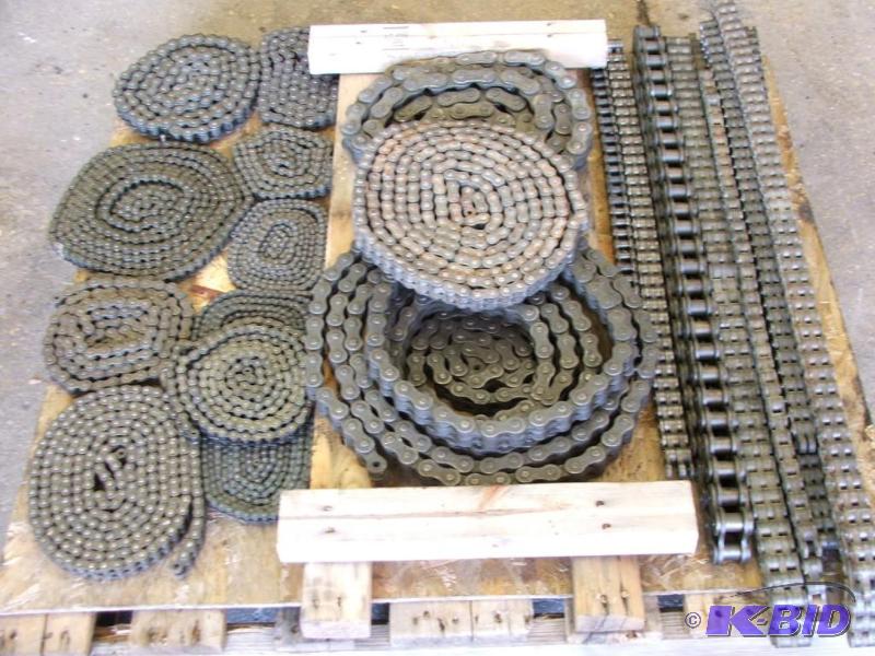 lot 31 image: pallet of forklift chain...