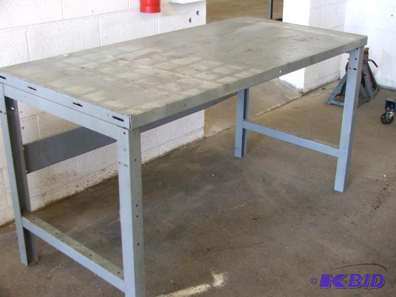 lot 35 image: 2 steel tables  work benches 60&quotx29&quo...