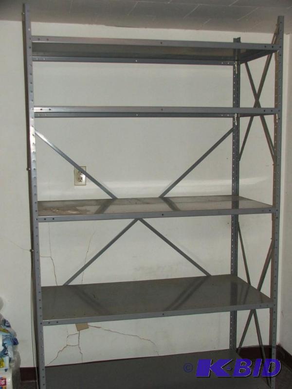 lot 48 image: 48x81x24" steel shelving unit...