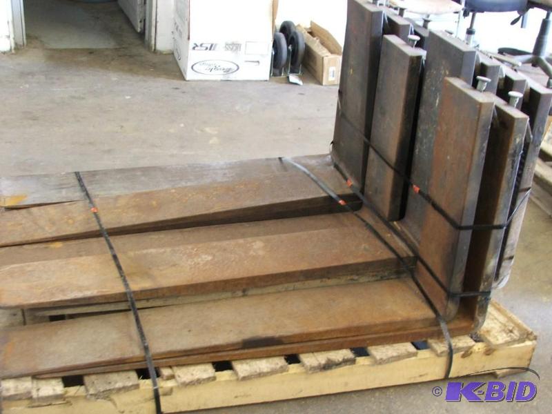 lot 50 image: pallet for forklift forks, 7 sets of class 3 ...